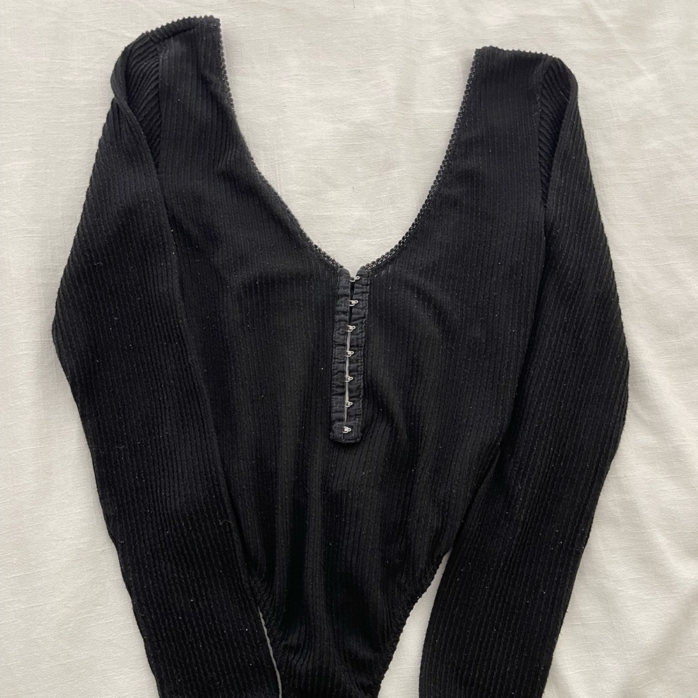 Urban Outfitters Black Hook Eye Bodysuit